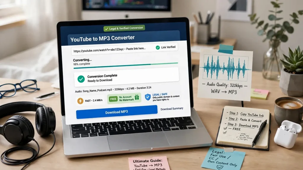 Ultimate Guide to Converting YouTube to MP3: Fast, Free, and Legal Methods